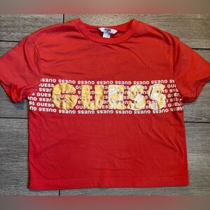 New Guess Logo Crop Tee for girls